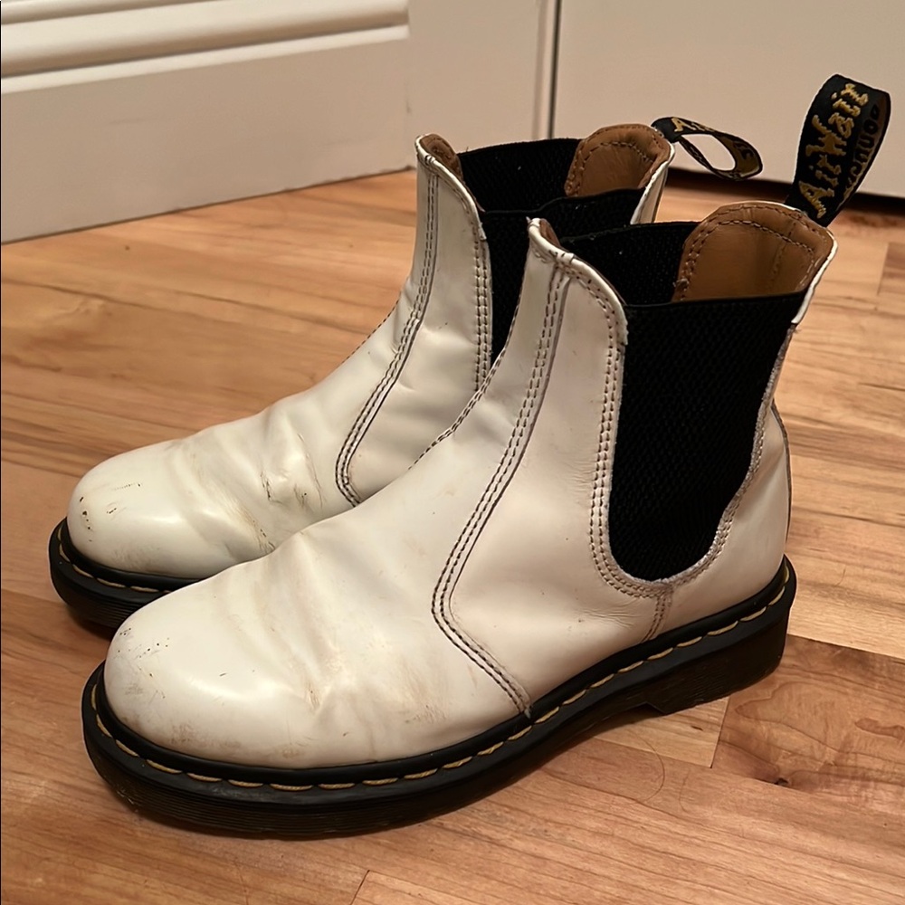 Dr. Martens White Chelsea Boots 2976 Size 5